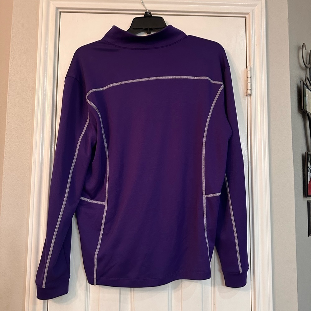 TCU Columbia Golf Omni Wick Purple Long Sleeve 1/4 Zip L Horned Frogs - Picture 5 of 5